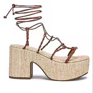 Larroude Coco Sandal in Caramel 7.5